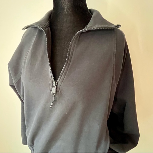 Old Navy 1/4 Zip Dynamic Pullover Fleece Black Small - Picture 5 of 8